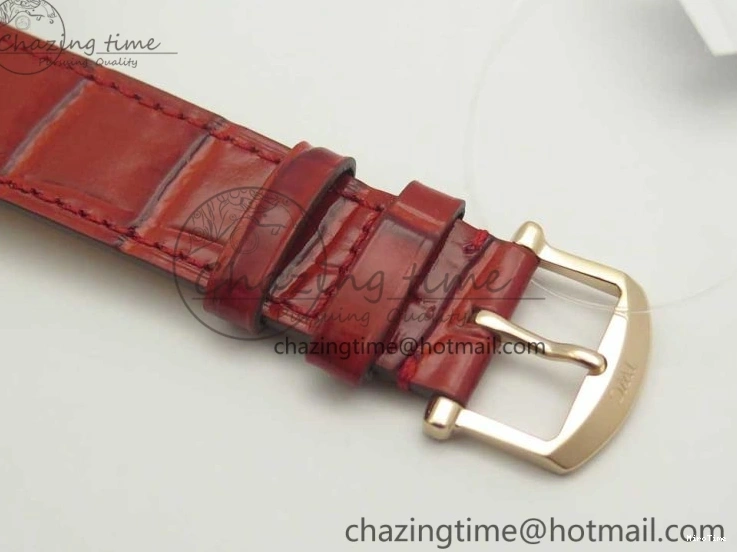 MIROTIME 0319 Portofino IW458101 RG MK 1:1 Best Edition Silver Dial On Red Leather Strap MIYOTA FashionForward 7162